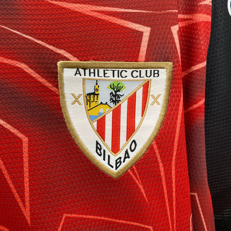 Camiseta Athletic Bilbao 24/25 - Preto e Vermelho