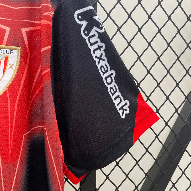 Camiseta Athletic Bilbao 24/25 - Preto e Vermelho