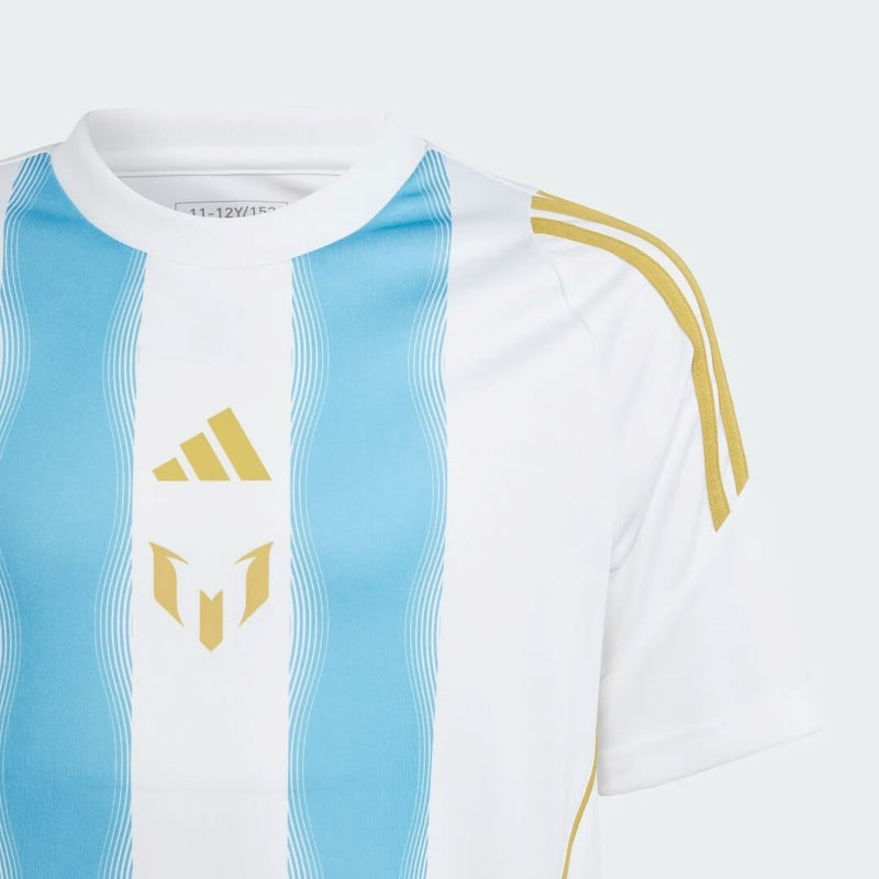 Camiseta Adidas X Messi  “Spark Gen10s” 2024/25 Torcedor Masculino - Branco/Azul Celeste