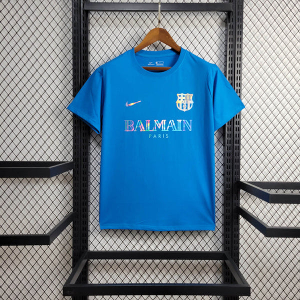 Camiseta Barcelona x Balmain 24/25 s/n° Torcedor Masculino - Azul