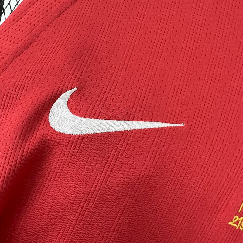 Camiseta do Manchester United Manga Longa Retrô 2007/08 Home UCL