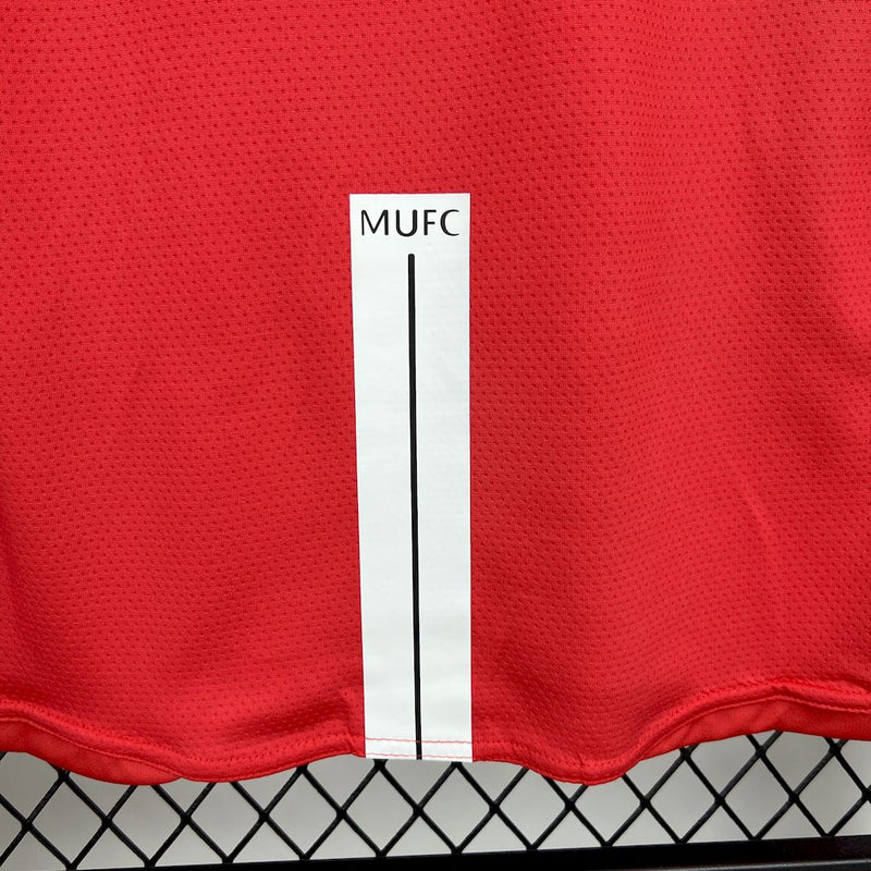 Camiseta do Manchester United Manga Longa Retrô 2007/08 Home UCL