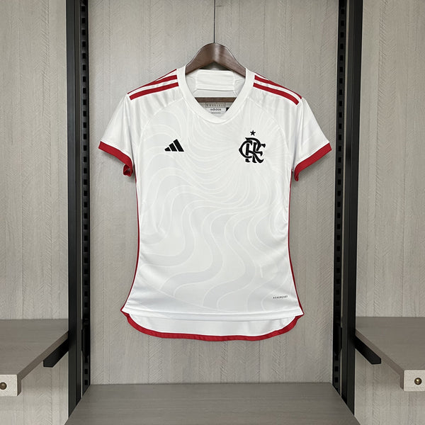 Camiseta Feminina Flamengo Away II 24/25 - Branco