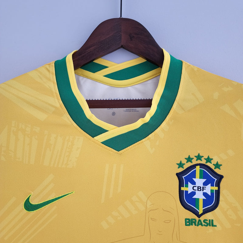 Camiseta Feminina Seleção Brasil Nike - Amarela - Conceito Amarela Rio
