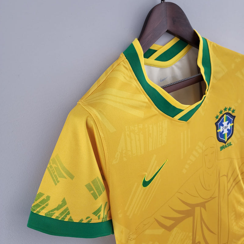 Camiseta Feminina Seleção Brasil Nike - Amarela - Conceito Amarela Rio