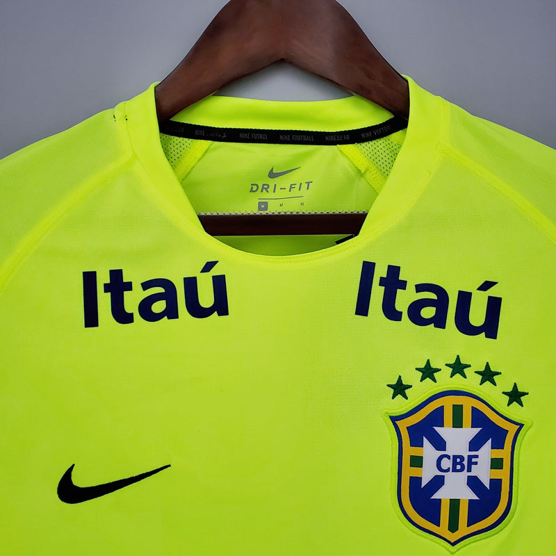 Camiseta de Treino Seleção Brasil Nike - Verde Fluorescente