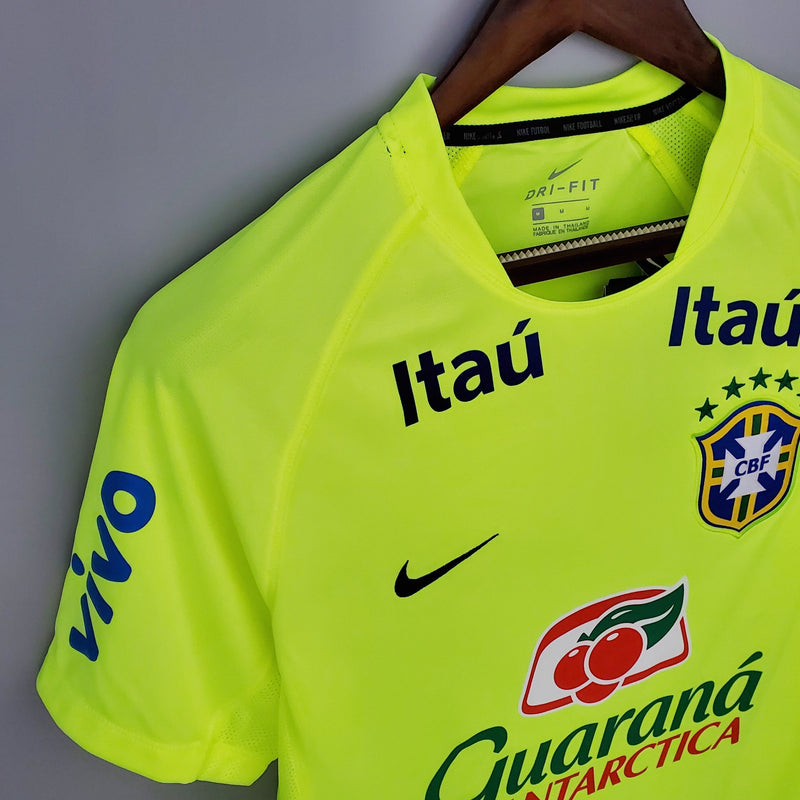 Camiseta de Treino Seleção Brasil Nike - Verde Fluorescente