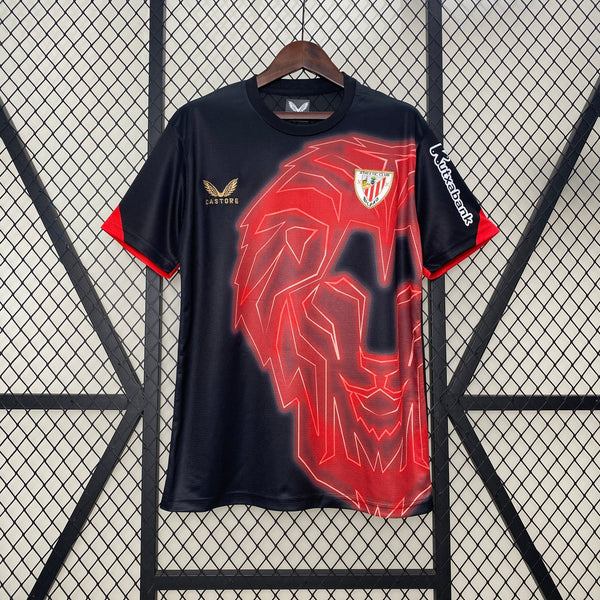 Camiseta Athletic Bilbao 24/25 - Preto e Vermelho