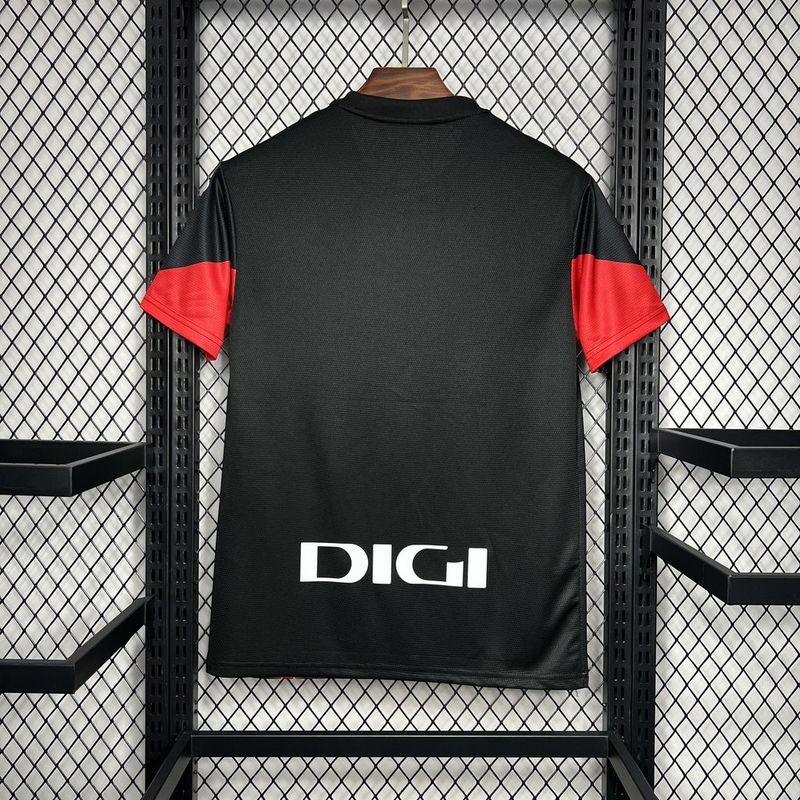 Camiseta Athletic Bilbao 24/25 - Preto e Vermelho
