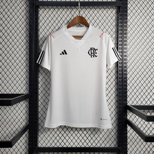 Camiseta 23∕24 Flamengo Treino - Feminino - Branco