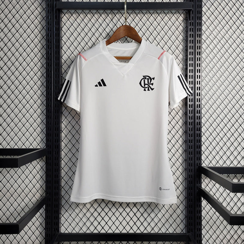 Camiseta 23∕24 Flamengo Treino - Feminino - Branco