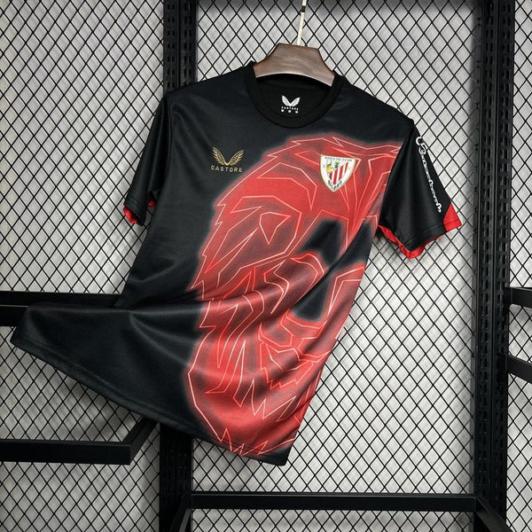 Camiseta Athletic Bilbao 24/25 - Preto e Vermelho
