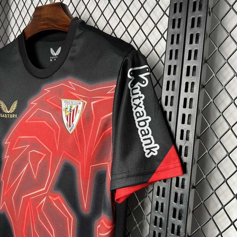 Camiseta Athletic Bilbao 24/25 - Preto e Vermelho