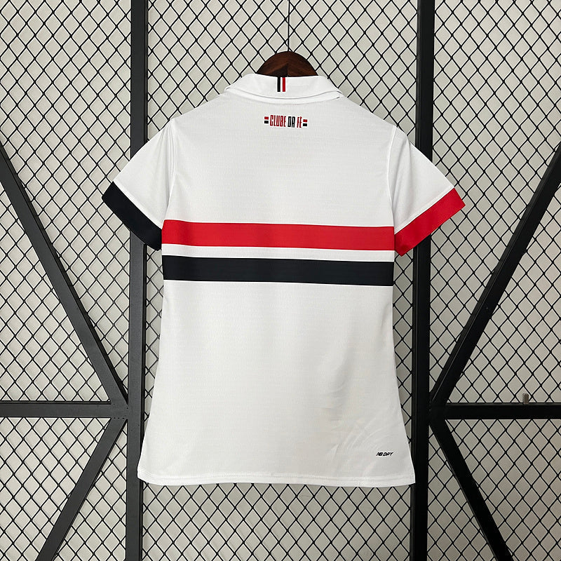 Camiseta Feminina do São Paulo Home I 24/25 - Branco