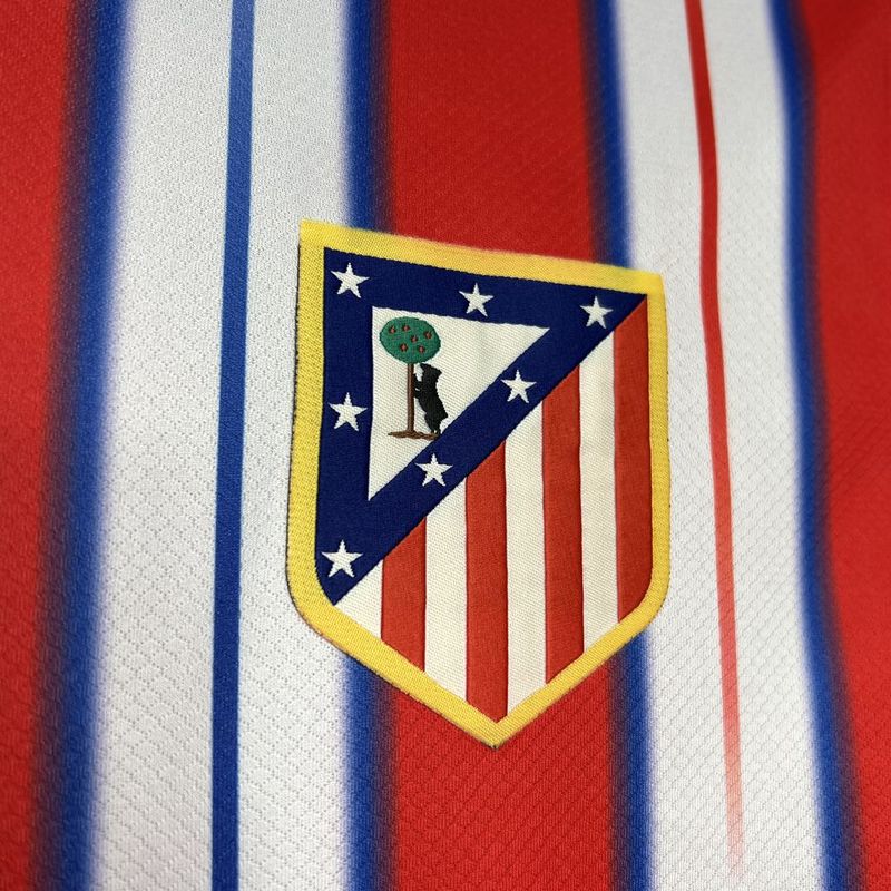 Camiseta Atletico Madrid I 24/25 - Vermelho e Branco