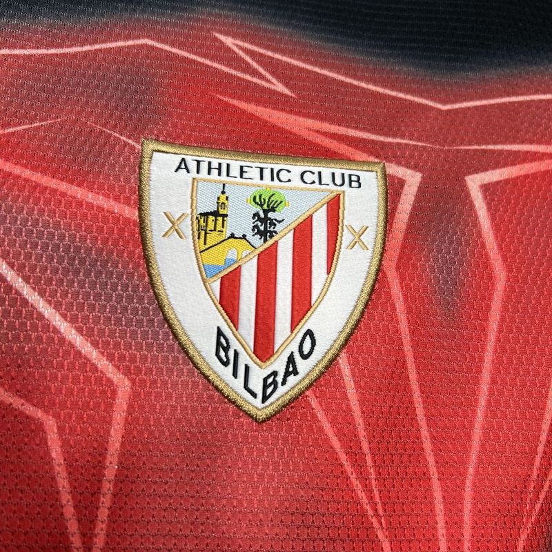 Camiseta Athletic Bilbao 24/25 - Preto e Vermelho