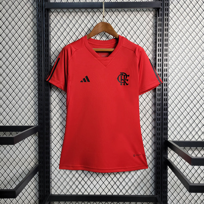 Camiseta 23∕24 Flamengo Treino - Feminino - Vermelho
