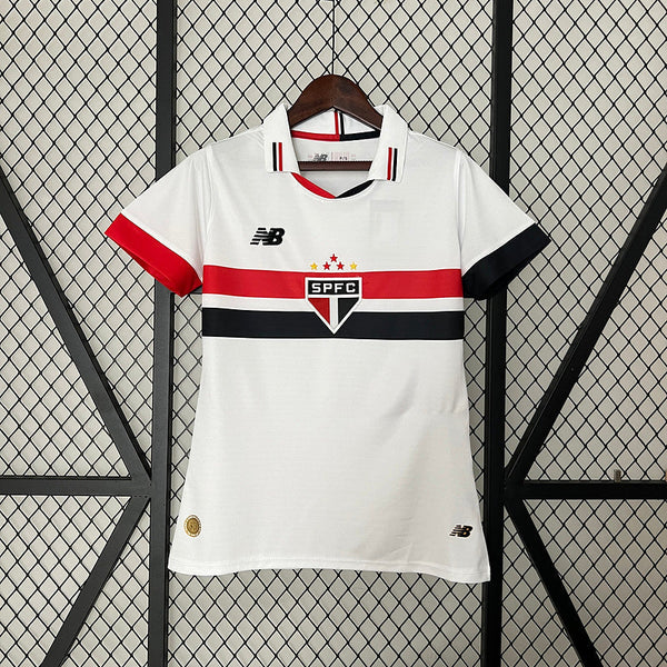 Camiseta Feminina do São Paulo Home I 24/25 - Branco
