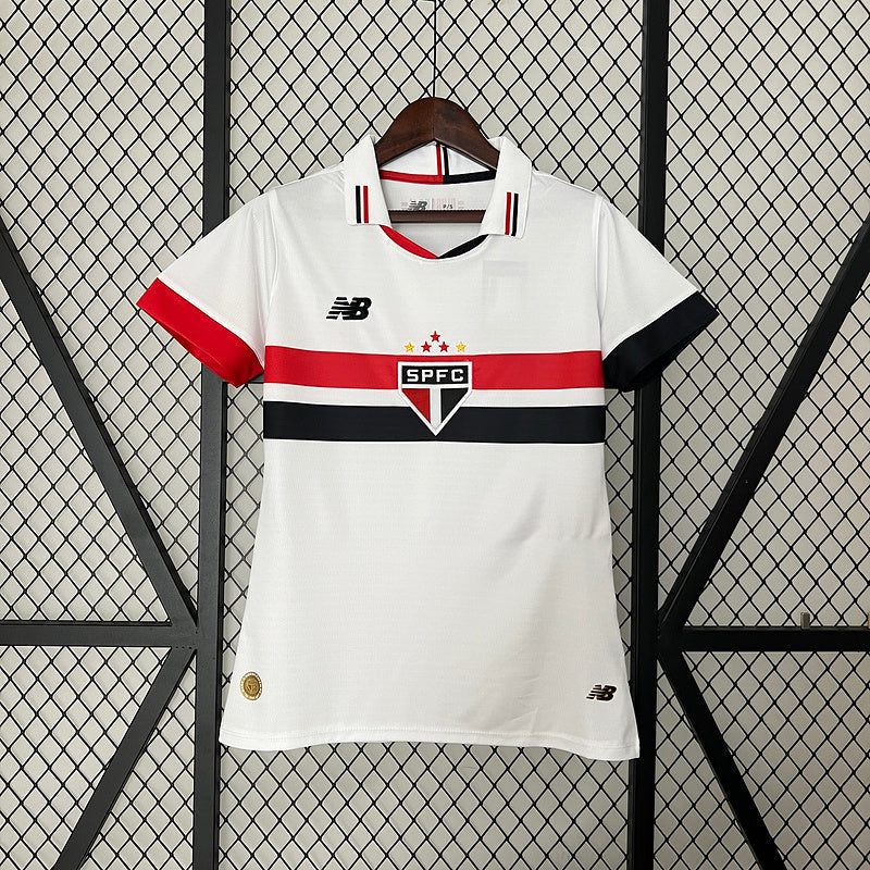 Camiseta Feminina do São Paulo Home I 24/25 - Branco