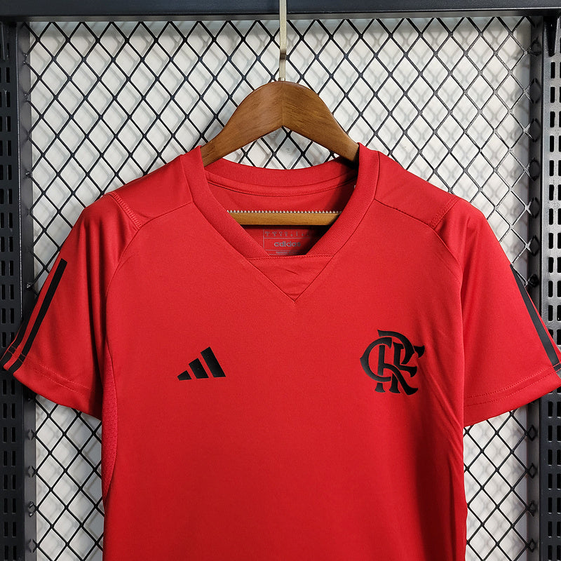 Camiseta 23∕24 Flamengo Treino - Feminino - Vermelho