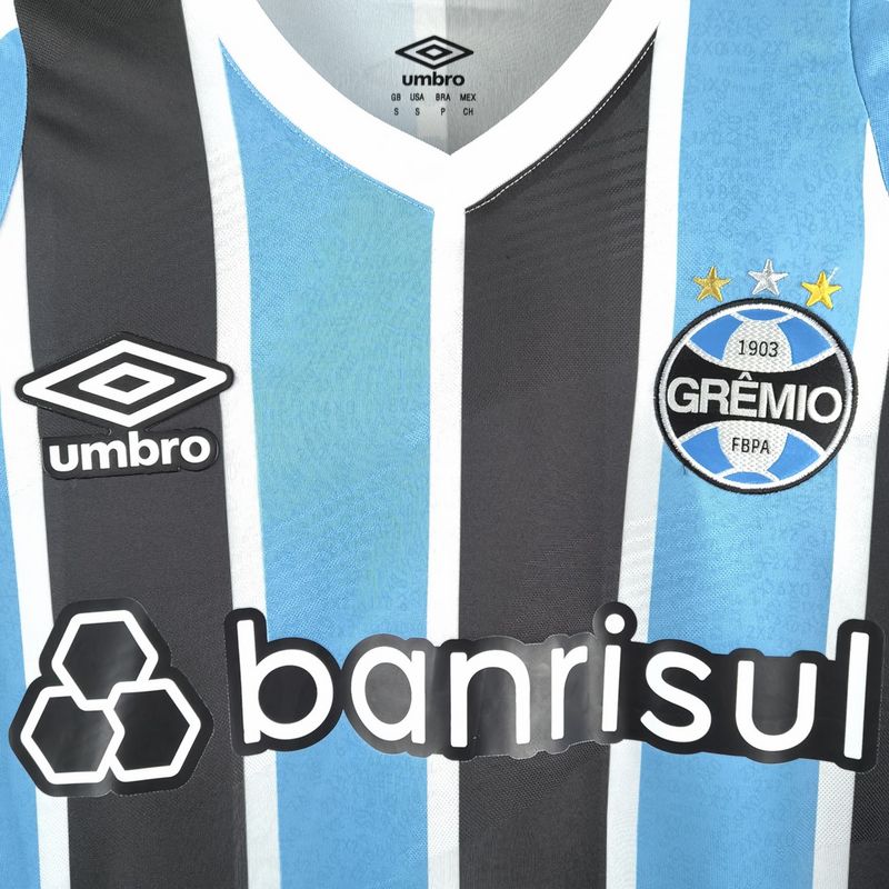 Camiseta Gremio Titular 24/25 - Preto e Azul