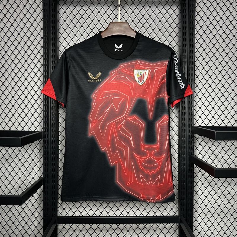 Camiseta Athletic Bilbao 24/25 - Preto e Vermelho