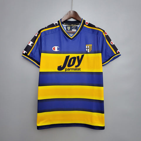 Camiseta Parma Retrô 2001/2002 Azul e Amarela - Champion