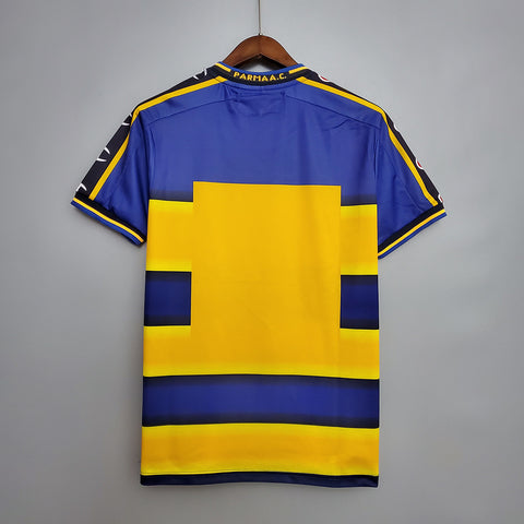 Camiseta Parma Retrô 2001/2002 Azul e Amarela - Champion