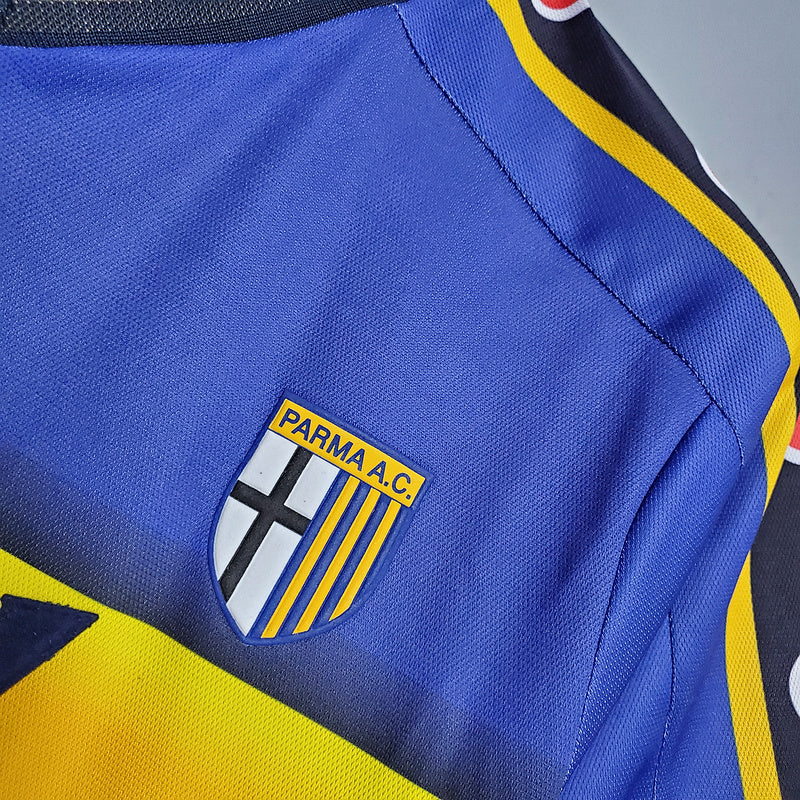 Camiseta Parma Retrô 2001/2002 Azul e Amarela - Champion