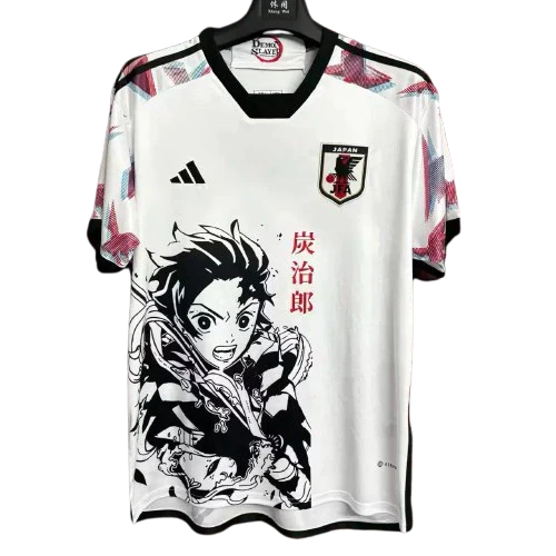 Jersey Japão Demon Slayer 24/25 "Tanjiro" Torcedor Adidas Masculina - Preta e Branca