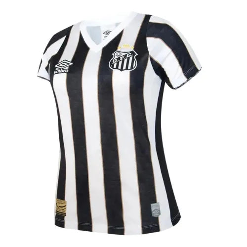 Jersey Santos Feminina Away 24/25 - Branca e Preta